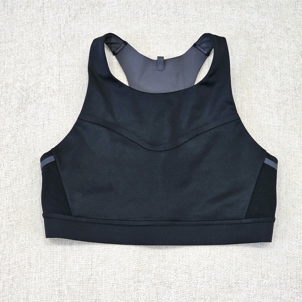 Brooks Women's Black 3 Pocket Sports Bra Medium Support Sz 38DD/E *No Cup Pads*